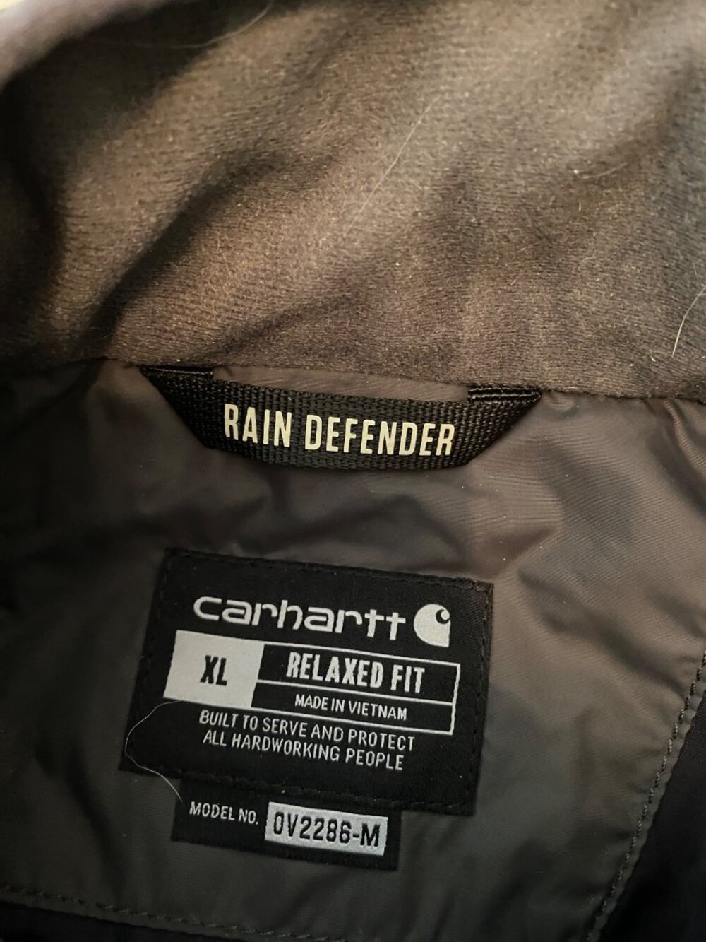 Carhartt Mens Rain Defender Insulated Vest Dark Gray Release XL - Picture 3 of 10